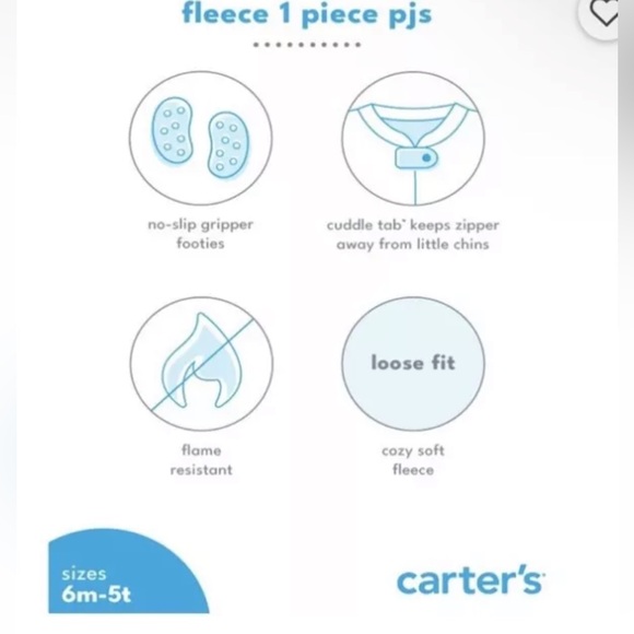 Carters Christmas Set 2 Pieces Fleece Footie Pyjamas Size 18 Months - Picture 6 of 7